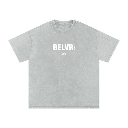 Snow Washed Oversized Cotton T-Shirt