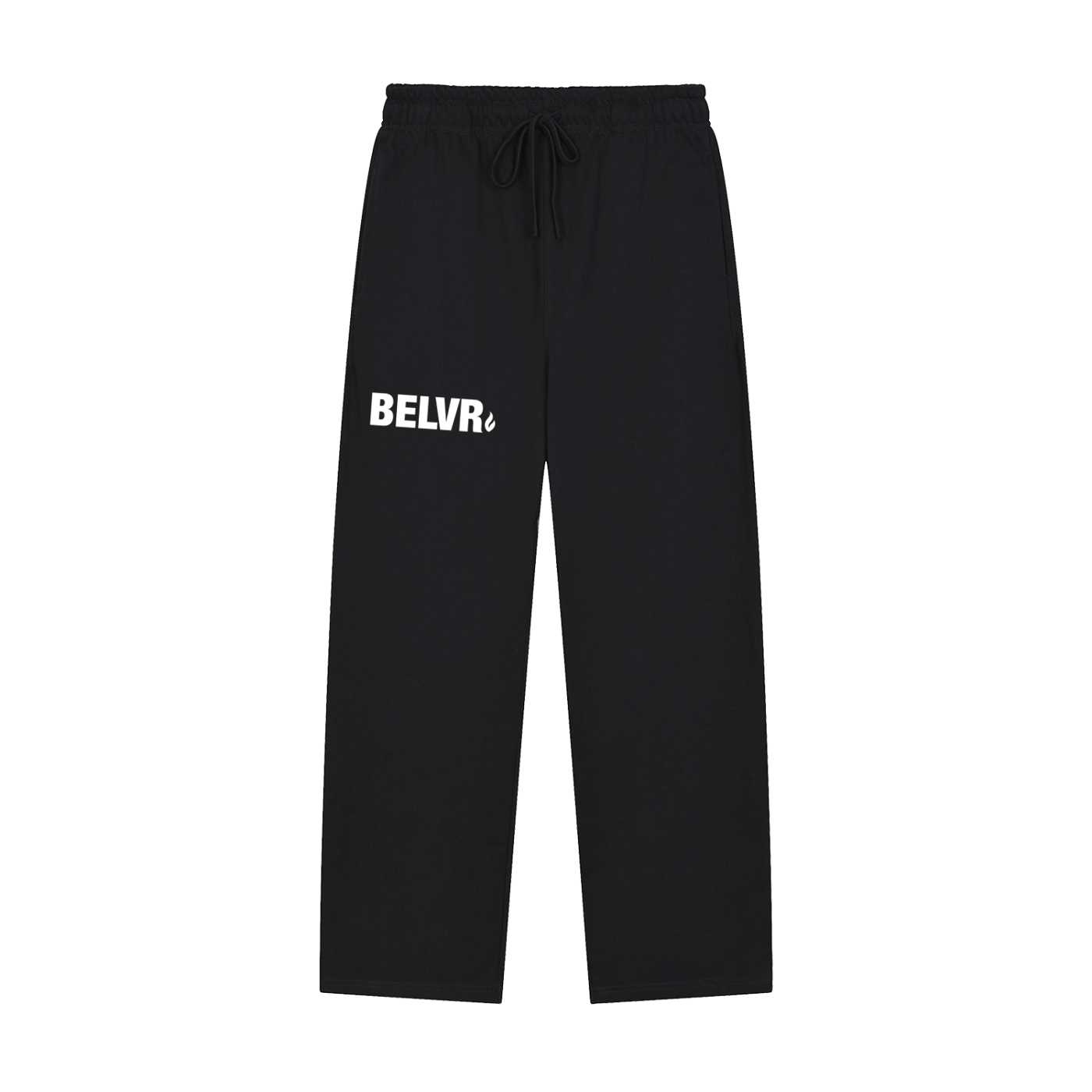 Solid Color Straight-Leg Sweatpants